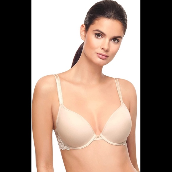 NWT Wacoal [ 34D US ] Embrace Lace Push-Up Bra in Natural‎ Nude - Picture 10 of 11